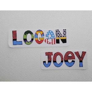 Custom Superhero name decals. Stickers. Name tags. Great for cups and more!